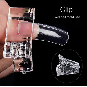 Transparent Poly Gel Fixed Tips Nail Clip Tools