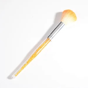 Facial fan cleaning brusher professional make up two-tone Nylon hair brush cleaner carbon Fan brush blower for face painting