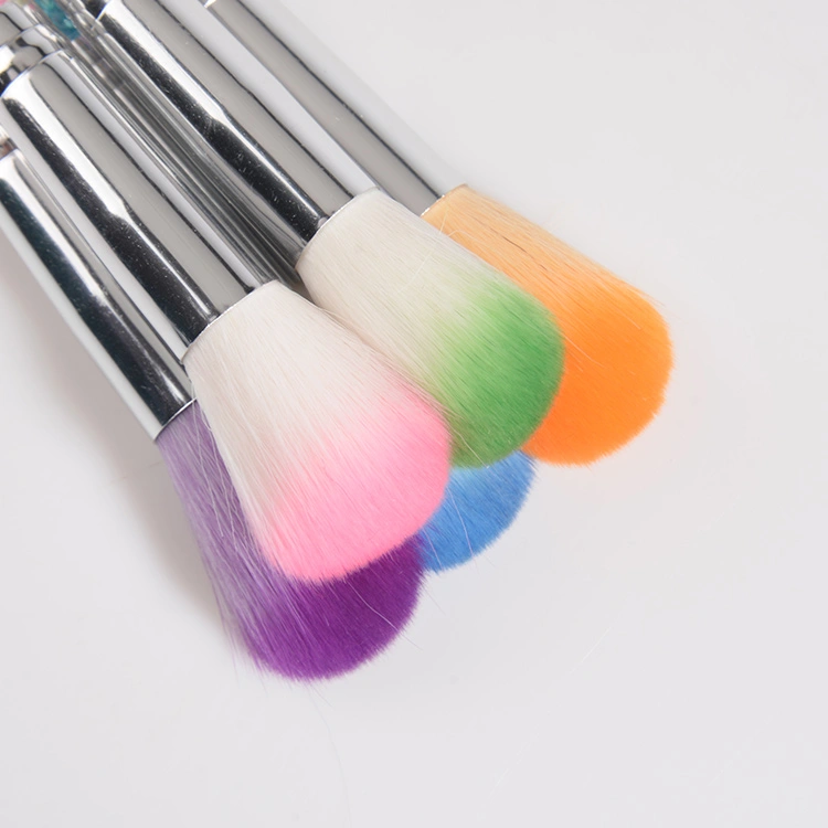 Facial fan cleaning brusher professional make up two-tone Nylon hair brush cleaner carbon Fan brush blower for face painting