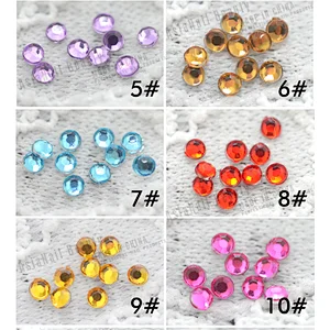 Mini  1.5mm/2mm  round cut crystal hotfix rhinestones for garment accessories