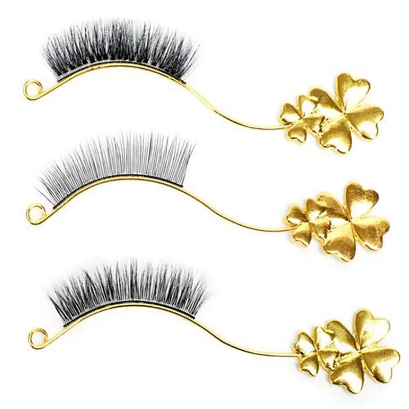 Wholesale 2019 New eyelashes stand / mink lashes golden metal lash holder display frame
