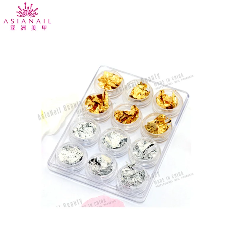 Nail Art  3D stickers  Gold/Silver Paillette Flake Chip Nail  Foil  for Nail Decoration