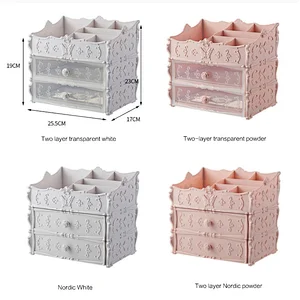 Professional Universal Single layer  Compartments detachable parts accessories  The princess's household tidy box E