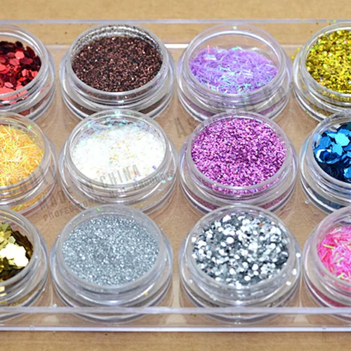 colorful star sequins nail tip decoration glitter powder for nail art