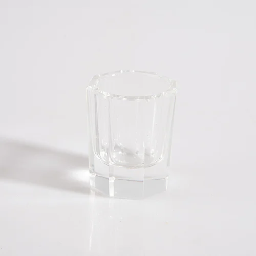Factory nail art crystal dappen dish for acrylic liquid, crystal jar for nail art