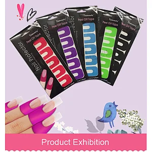 2018 New Arrival Mix-Color U shape Anti-Overflow Nail Protector Sticker For Nail Art Painting Polish UV Gel Stamping
