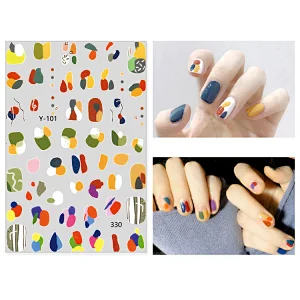 OEM Designed Temporary Tattoos Decals Gel Nail Polish Art Stickers Nail Sticker