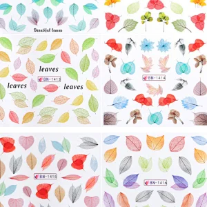Leaves And Petals Nail Stickers