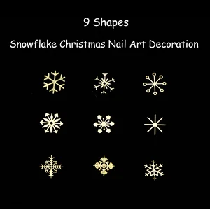 60Pcs/Jar nail 3D decals decoration nail art DIY sequins Christmas snowflakes slice