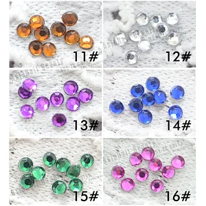 Mini  1.5mm/2mm  round cut crystal hotfix rhinestones for garment accessories