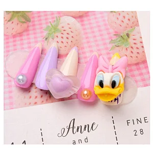Newest Polytree 12 colors rectangle box real Dry Flowers nail art tips decoration sticker Mickey Donald Drill E