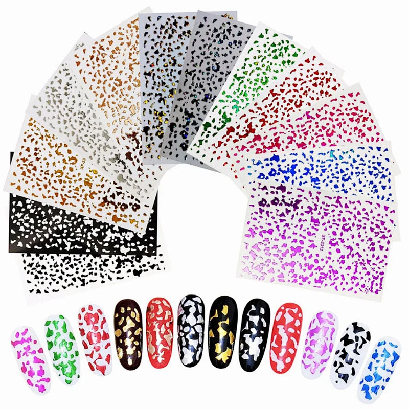 Different Nail Foil Rose Gold Star Heaven Nail Stickers Colorful Nail Art Foil Sticker Transfer Sticker