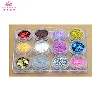12Jars/Box OEM colors glitter bulk gitter powder