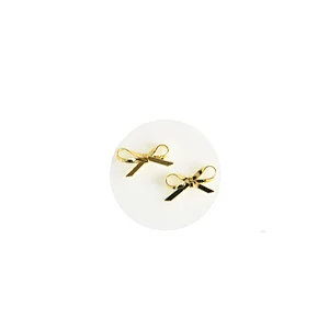 Wholesale rhinestones bow Applique Patch vintage shoe decorations fashion shoe Metal Bow Ornament nail