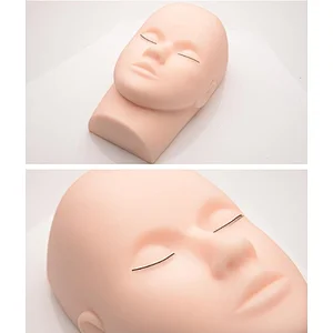 Wholesale Silicone Eyelash Extension Training Mannequin Head Flat Model Practice Training Head