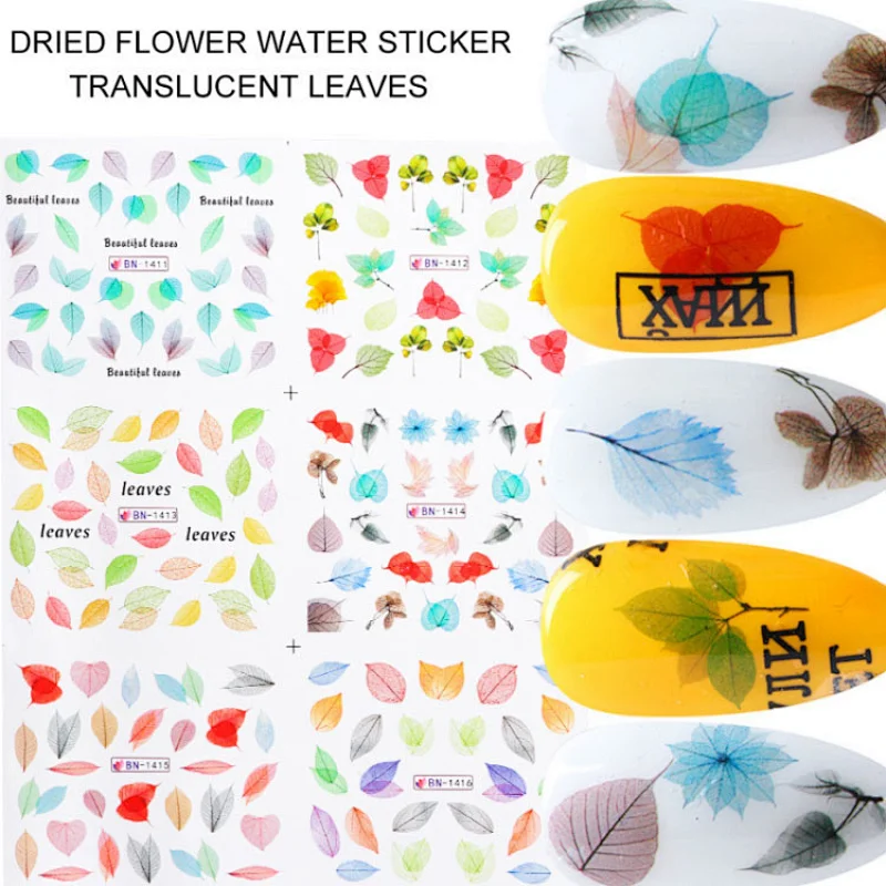 Leaves And Petals Nail Stickers