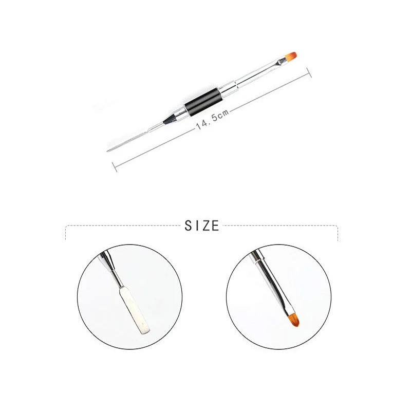 Gel Brush with Poly Gel Spatula