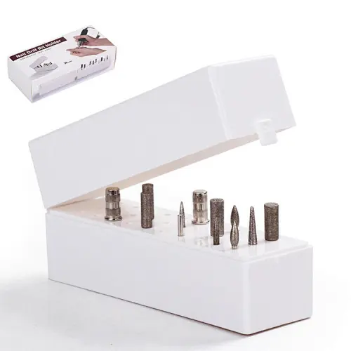 30 Holes Nail Drill Bits Storage Box