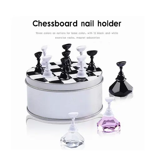 Magnetic Nail Holder Practice Training Display Stand TipsHolder Board Salon Tool DIY NC052