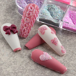 6 Grids Sugar Aurora Shell Mirror Powder