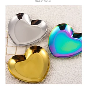 Nail art stainless steel heart-shaped palette