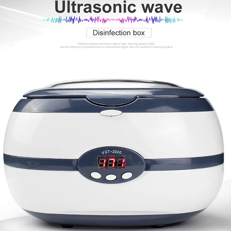 Ultrasonic Nail Cleaner Blue ultrasonic automatic glasses cleaner