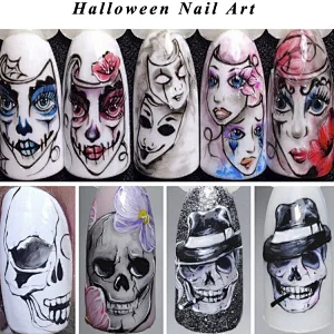 Halloween Nail Art Watermark Stickers