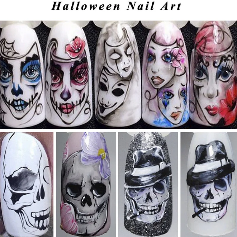 Halloween Nail Art Watermark Stickers