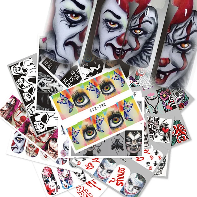 Halloween Nail Art Watermark Stickers