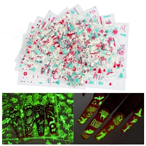 Halloween 3D Luminous Nail Stickers