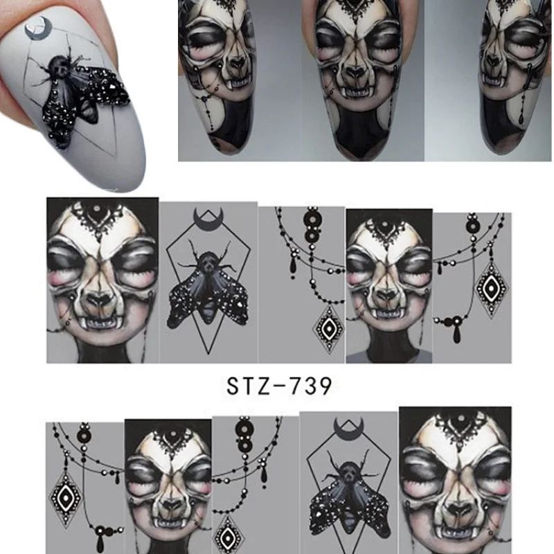 Halloween Nail Art Watermark Stickers