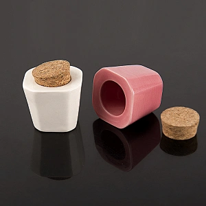 Ceramic Bottle with Wooden Lid