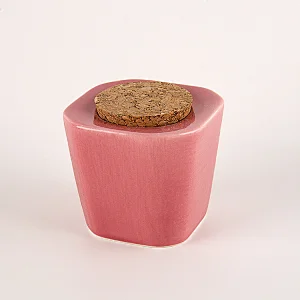 Ceramic Bottle with Wooden Lid