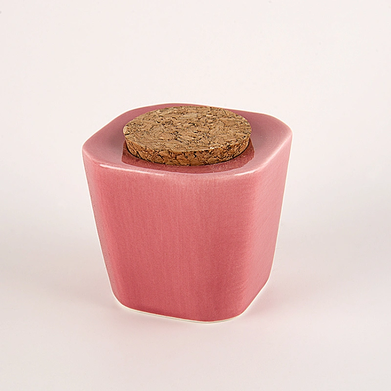 Ceramic Bottle with Wooden Lid