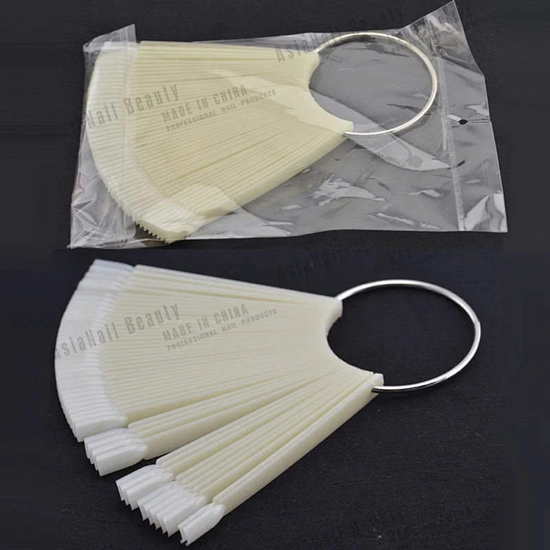 Asianail 48Pcs Nail Acrylic set Fan Shaped nail tips for gel polish display