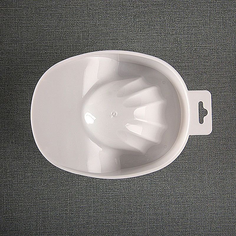 White Manicure Bowl with Handle