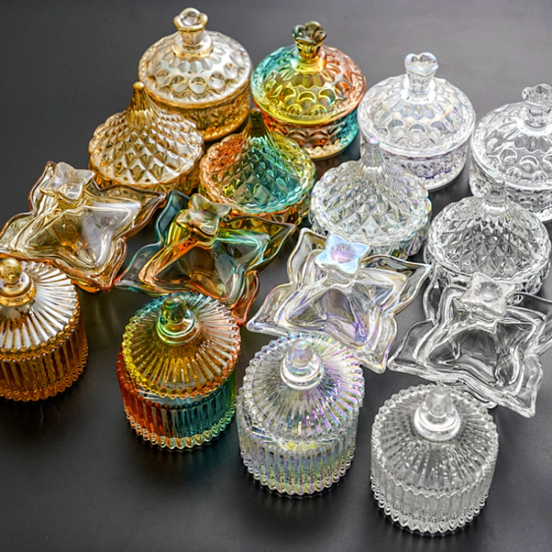 Symphony Aurora Glass Crystal Cup with Lid