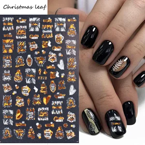 Snowflake Laser Gold Christmas Nail Sticker