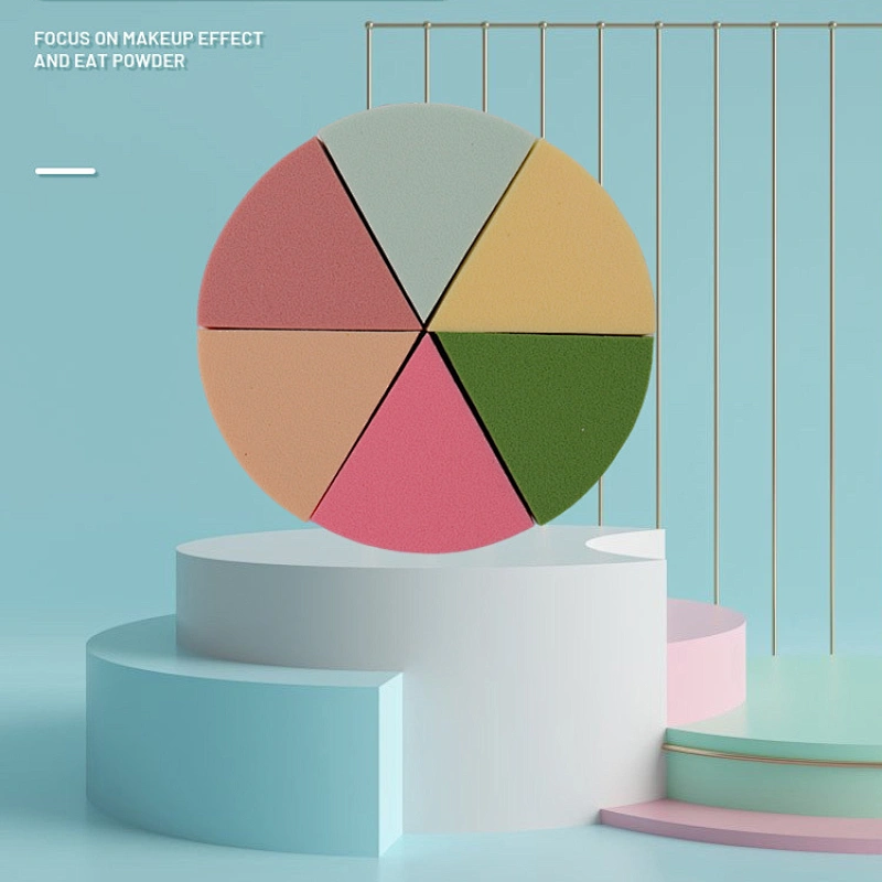 Six cut Triangular Sponge Puff