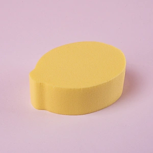 Peach Heart Lemon Petals Sponge Puff