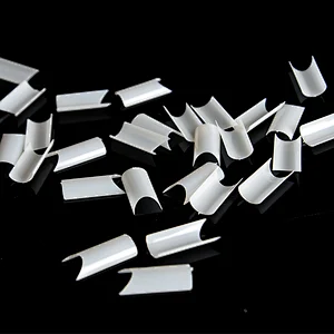 Wholesale 500Pcs/Box C Curved French White Acrylic Nail Tips