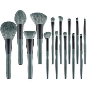 Green Makeup Brush Set