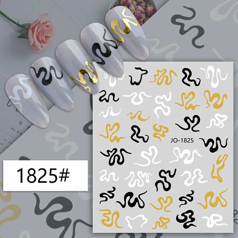 Marbled Gold Hills  Nail Stickers