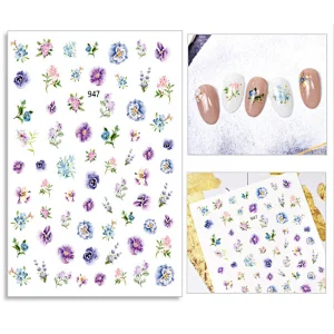 Flower and Leaf Nail Stickers