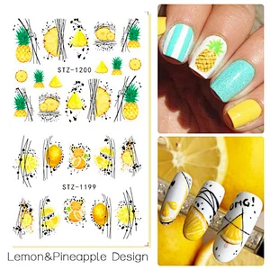 Spring and summer fruit butterfly flower nail stickers