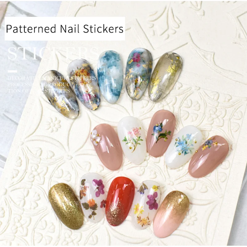 Flower and Leaf Nail Stickers