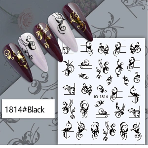 Gold Plated Retro Bohemian Totem Nail Stickers
