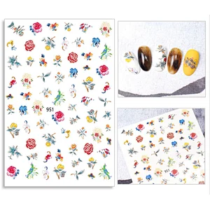 Flower and Leaf Nail Stickers