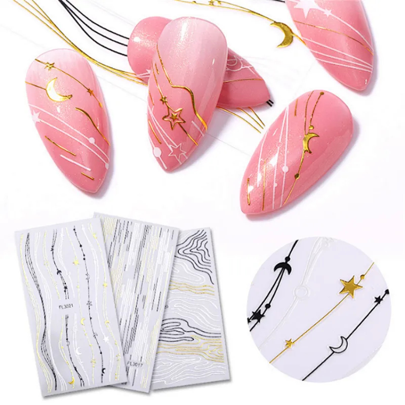 Striped Nail Stickers