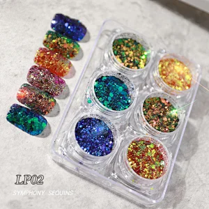 Laser Multi Color Nail Sequins